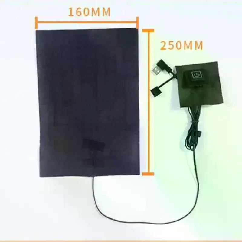 Electric Heating Pad Temperature Adjustable 45℃-65℃ Electric Heating Sheet USB Heating Pad For Clothes Vest