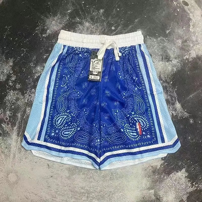 American Retro Embroidered Sports Shorts Men's Loose Casual Simple Personalized Four-point Basketball Pants Male Sportswear