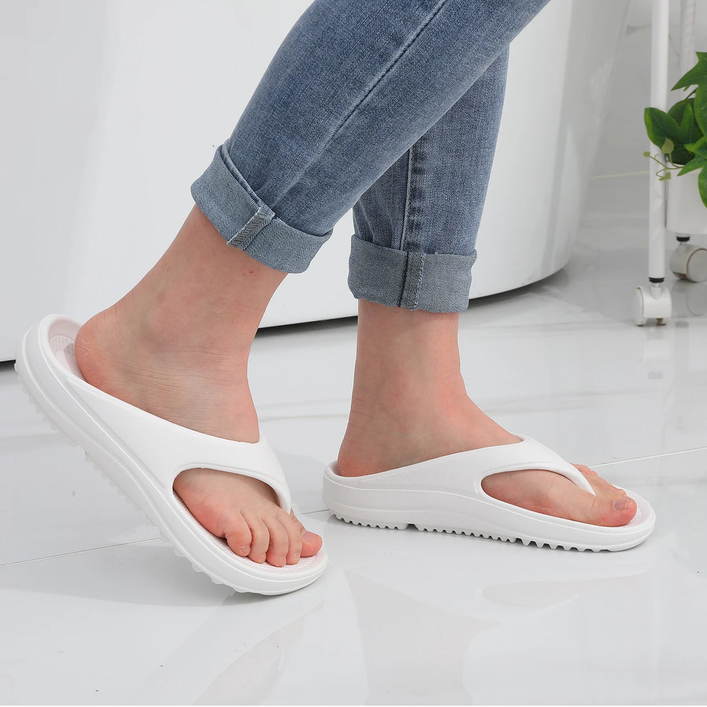 Bebealy Women Orthopedic Slippers With Arch Support Outdoor Men Slippers Soft Antiskid Home Slippers Indoor EVA Cloud Slippers