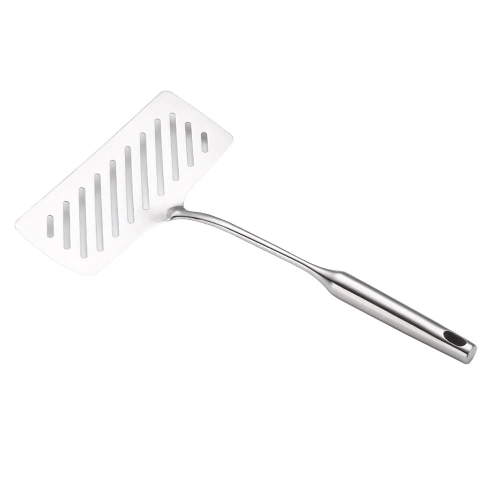 304 Stainless Steel Extra Wide Fish Spatulas Steak Shovel Fish Turner Slotted Beveled Kitchen Cooking Utensils