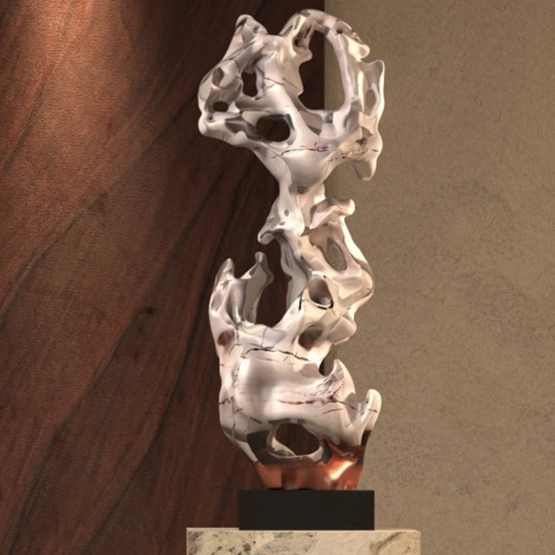 Creative Sculptures Aesthetic Sculpture Home Decoration Luxury Modern Figurines Interior Ornaments Living Room Decor Accessories