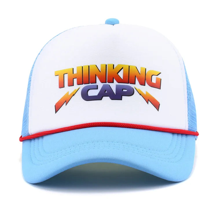 Dustin Hats Retro Mesh Cap Trucker Thinking Cap Summer Breathable Baseball Caps for Men and Women Boys Girls Cosplay Accessories