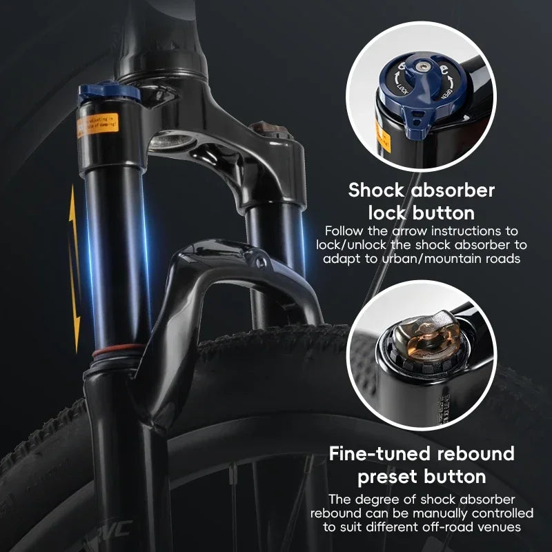 Adults Students Mountain Road Bike Aluminum Alloy 27.5-inch Internal Disc Brake 24-speed Bicycle For Men Women Bike