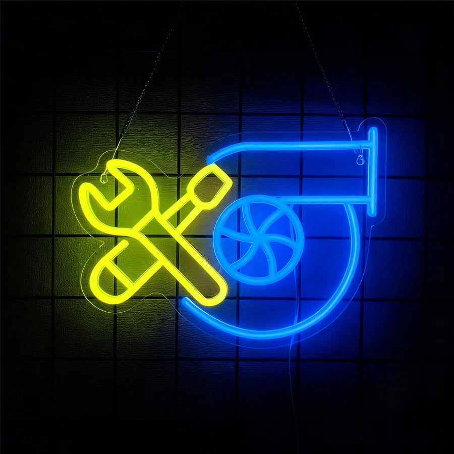 Check Engine Led Neon Sign, Repair Tool Icon, Dad'S Wall Art Gift, Man Cave, Auto Repair Shop, Workshop, Garage And Party Decor.