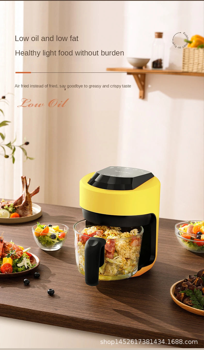 2026 Multifunctional  220V air fryer household transparent visualization fully automatic air fryer small capacity electric fryer