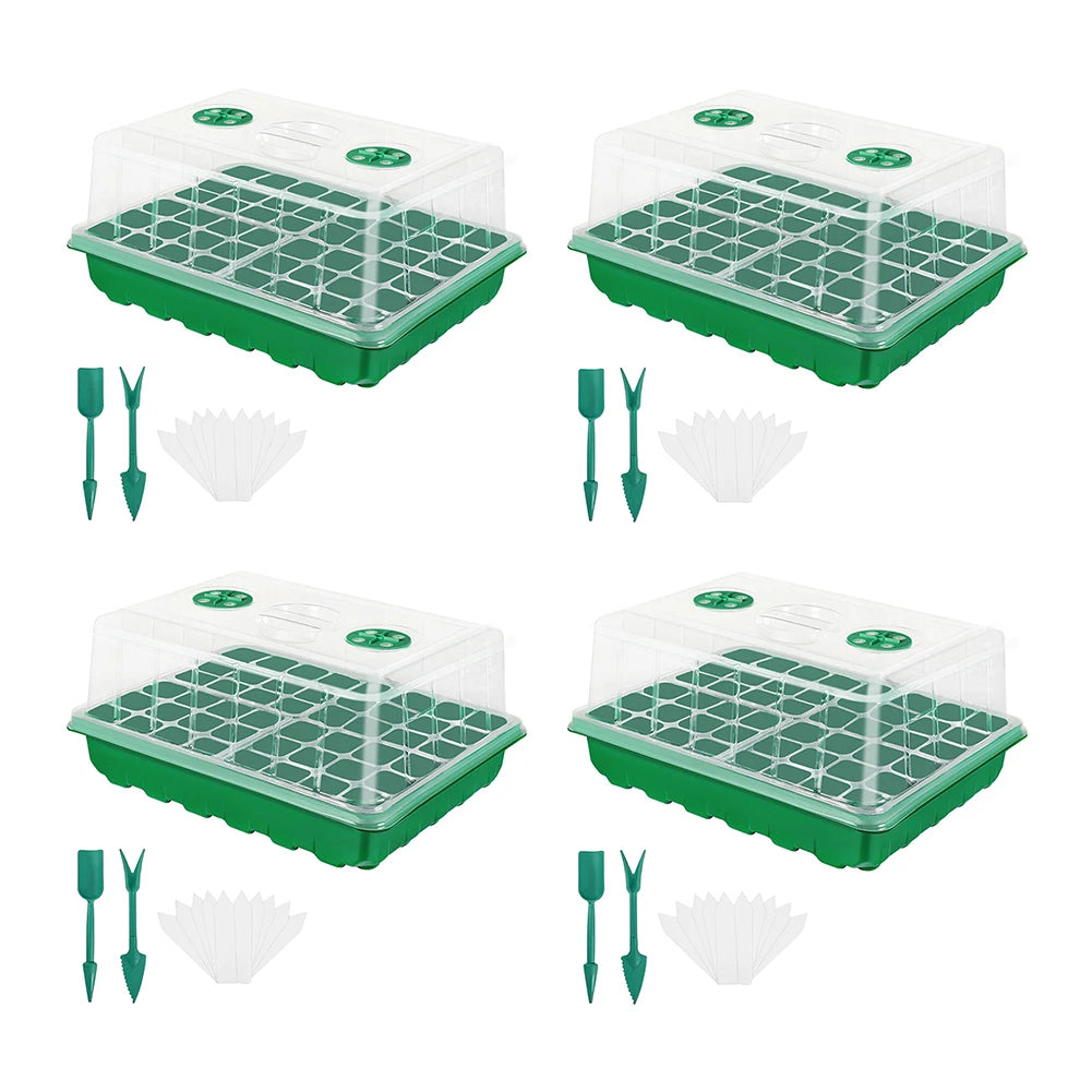 12/24/48 Holes Flower Vegetable Seedling Pots Seedling Tray Garden Pots Durable Seed Germination Plant Flower Pots Grow Box