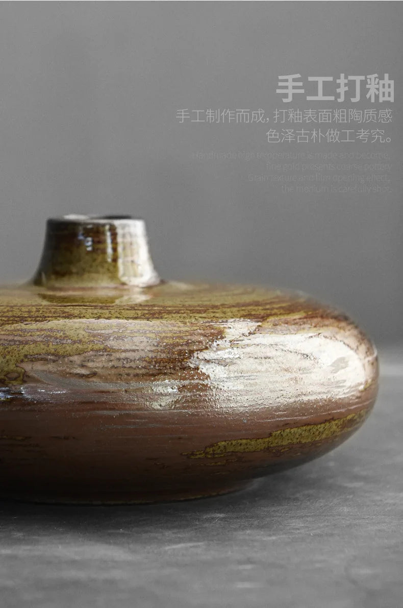 Ceramic Vases, Rough Ceramic Vases, Small Flower Pots, Old-fashioned Floral Arrangements, Table Decorations, Zen Flowers