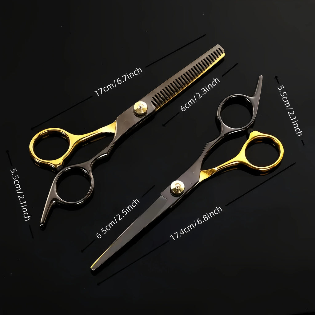 2pcs hair scissors set, special flat-tooth magic scissors for home use to trim bangs by oneself