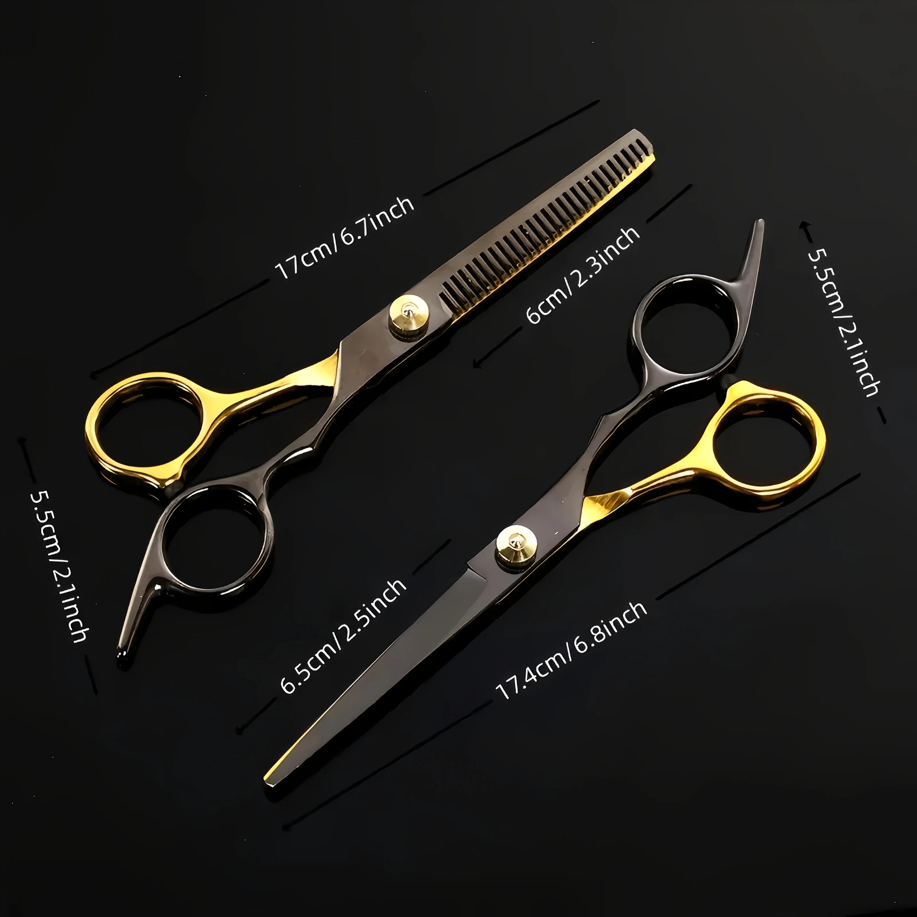 2pcs hair scissors set, special flat-tooth magic scissors for home use to trim bangs by oneself