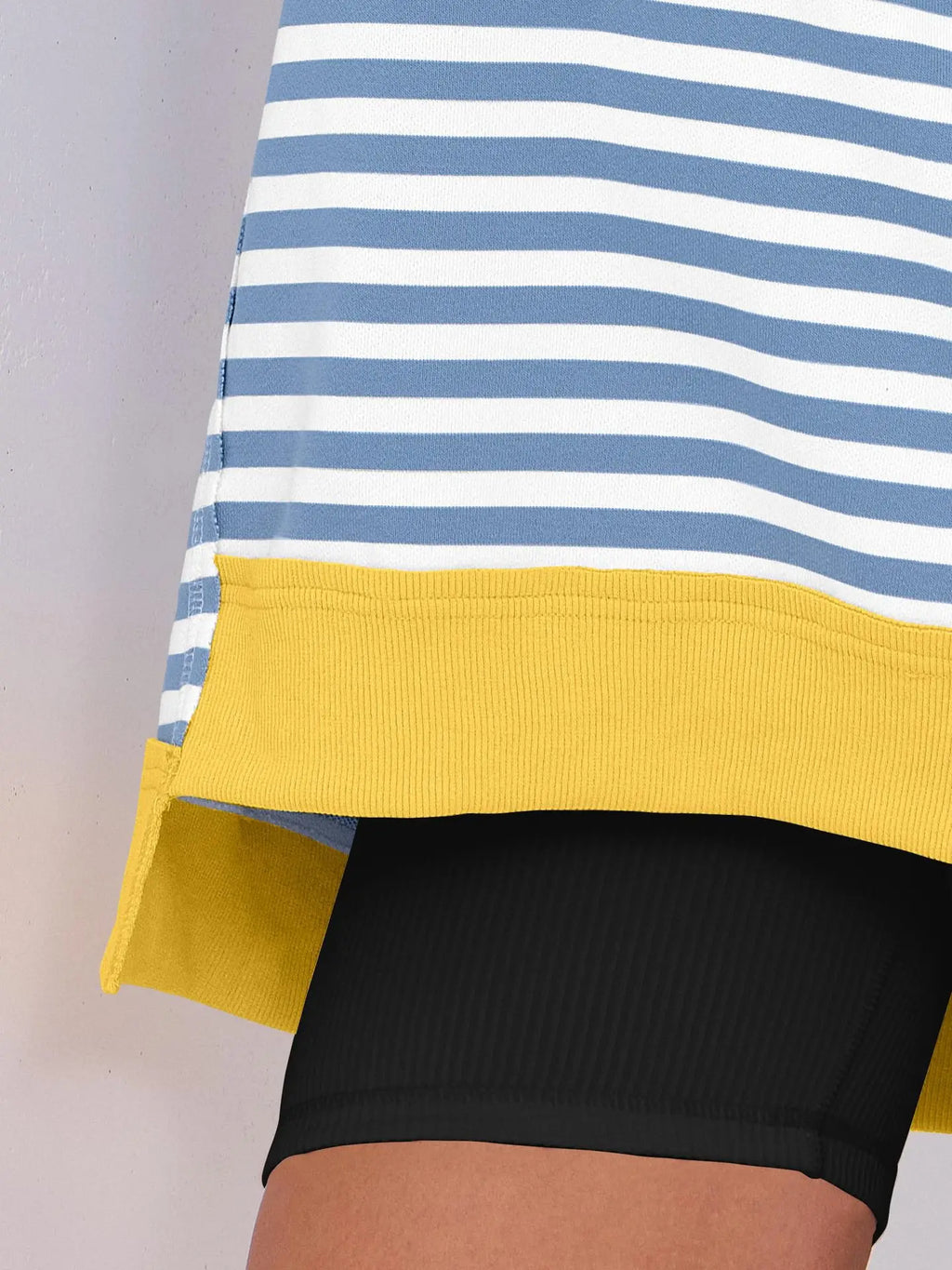 2026 Spring Sweatshirts Women Sweatshirt Tops V Neck Full Sleeve Y2k Streetwear Work Casual Loose Elegant Striped Top Autumn