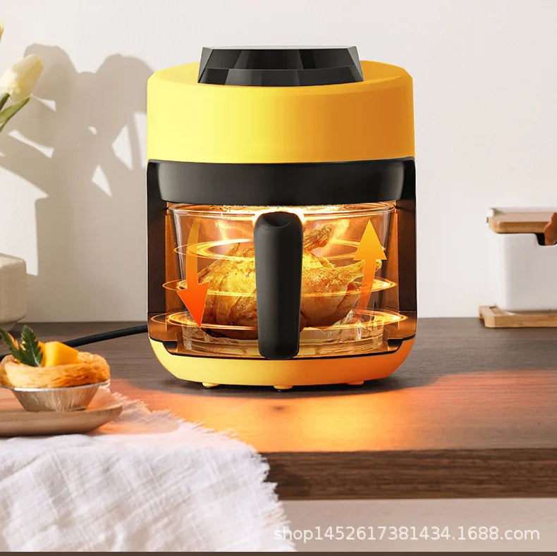 2026 Multifunctional  220V air fryer household transparent visualization fully automatic air fryer small capacity electric fryer
