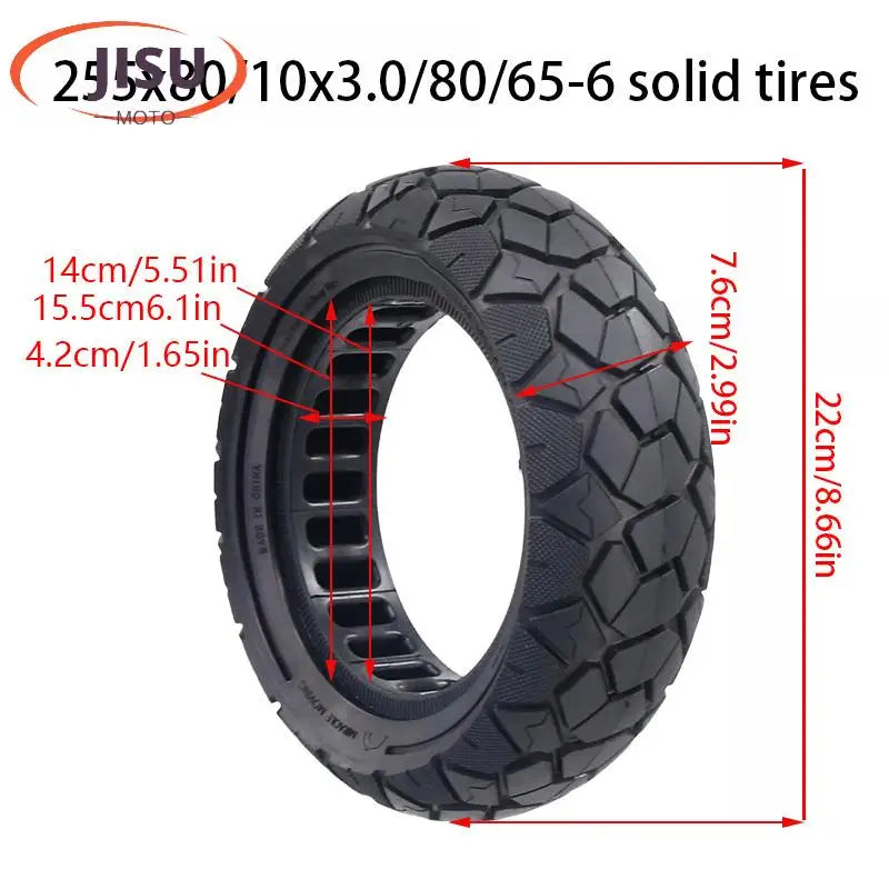 Electric BIke 10 inch 255X80/10X3.0(80/65-6) solid tire Electric Bicycle for Electric Scooter Tire accessories Electric BIke