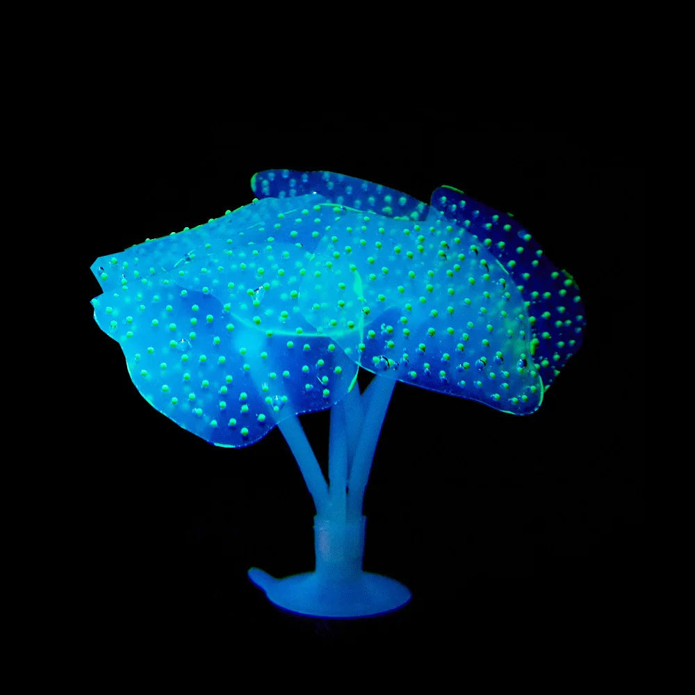 Artificial Glowing Anemone Luminous Plant Fish Tank Aquarium Decoration Underwater Landscape Ornament Aquascaping Accessories