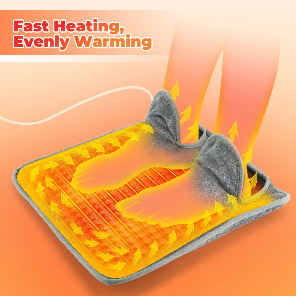 Electric Foot Heating Pad 9-Gear Heating Temperature USB Charging Feet Heater Warmer Pad Winter Warming Mat Improve Sleeping
