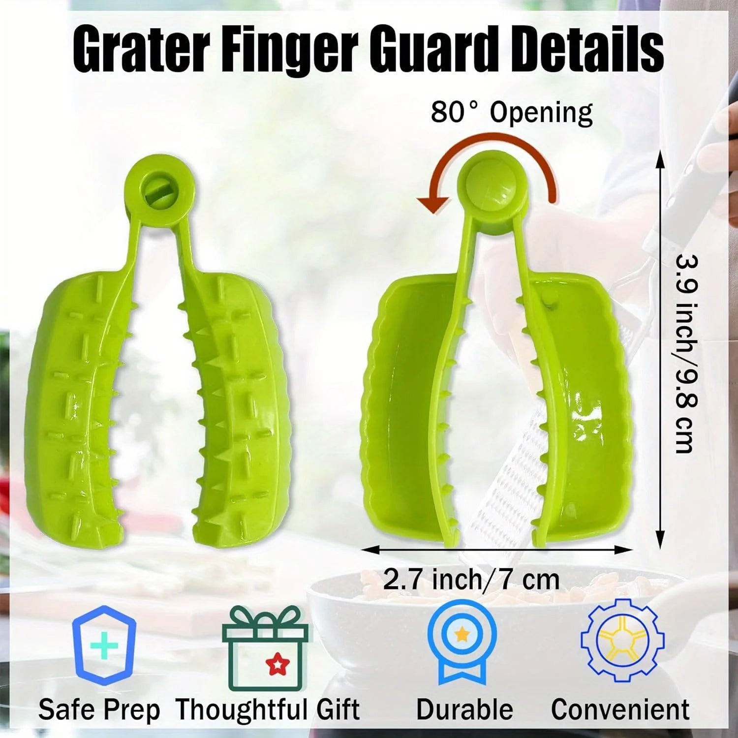 1pc Multifunctional Finger Guard for Food Cutting! Kitchen Essential, Protect Fingers While Slicing Veggies, Potatoes & More