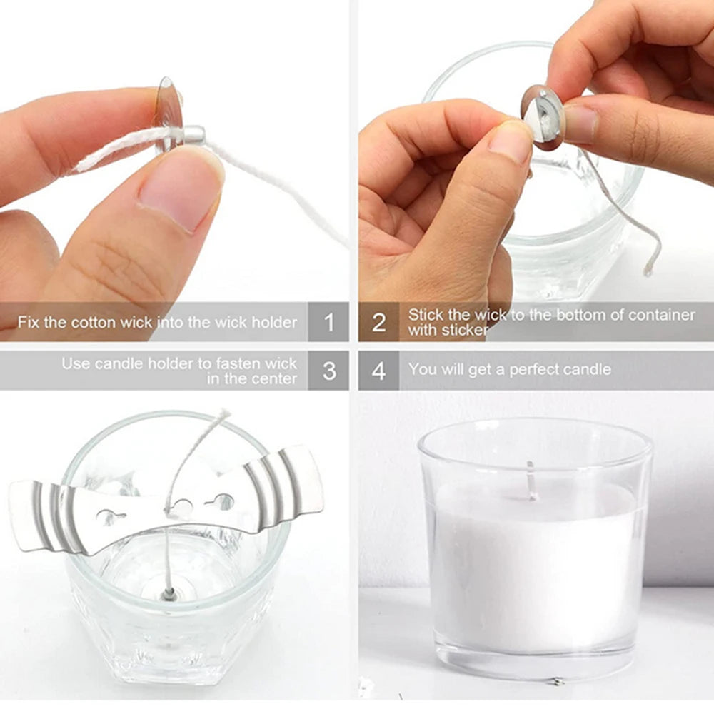 Candle Making Kit DIY Candles Craft Tools Soap Wax Making Pouring Pot Candle Wicks Candle Wicks Sticker Candle Wicks Holder