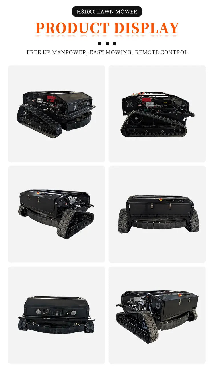 Customized High Quality 24V Grass Cutting Low Emission Remote Control Lawn Mower with CE EPA EURO5 Certificated