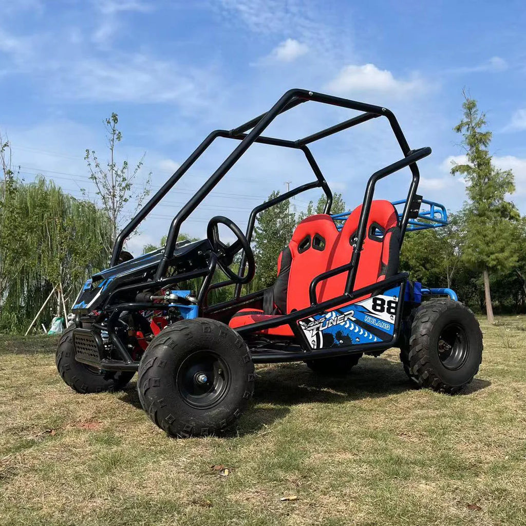 Electric Go-kart Drift Mini Go Kart Kid Off Road Buggy 48v 500W Double Seat