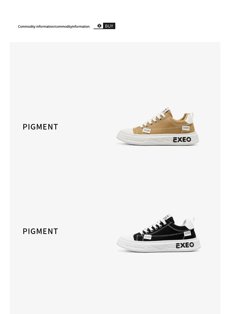 Casual Sneakers Sporty Design Trendy Flat Men's Canvas Shoes Breathable Low-Top Footwear Summer Winter Spring Autumn Wear