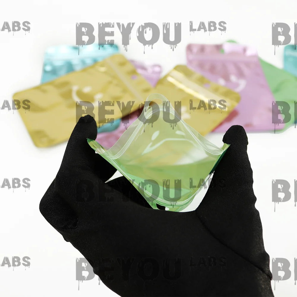 3.5g Plastic Standing Opp Pouches Matte Laser Smell Proof Zipper Self Sealed 1G Aluminum Foil Packaging Cookie Gummy Chocolate