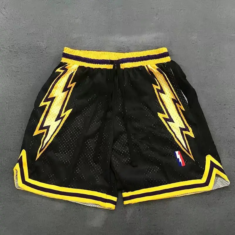 American Retro Embroidered Sports Shorts Men's Loose Casual Simple Personalized Four-point Basketball Pants Male Sportswear