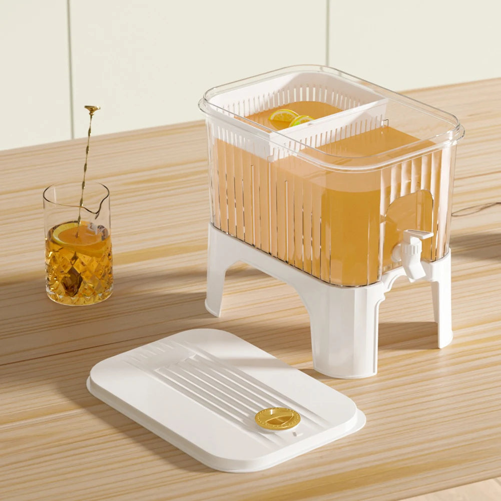 5/4L Cold Kettle with Faucet & Bracket Refrigerator Juice Pitcher Cold Water Pitcher for Party Refrigerator Drink Juice Iced Tea