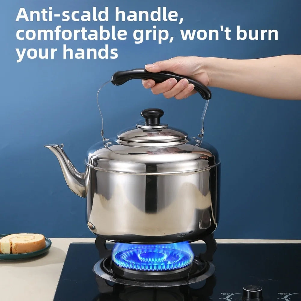 1 Pcs New Thickened  Stainless Steel Whistling Kettle  Household Large Capacity Boil  Water Kettle Induction Gas