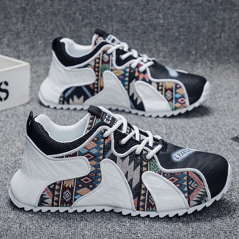 Chunky Sneaker Plus Size 45 46 47 48 Men Designer Shoes Fashion Casual Leather Mesh Breathable Increased Internal Platform Shoes