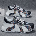 Chunky Sneaker Plus Size 45 46 47 48 Men Designer Shoes Fashion Casual Leather Mesh Breathable Increased Internal Platform Shoes