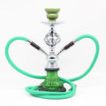 Arabic Hookah Set With Ceramic Shisha Bowl Shisha Pipe Glass Hose Metal Charcoal Tongs Chicha Narguile Smoking Tools