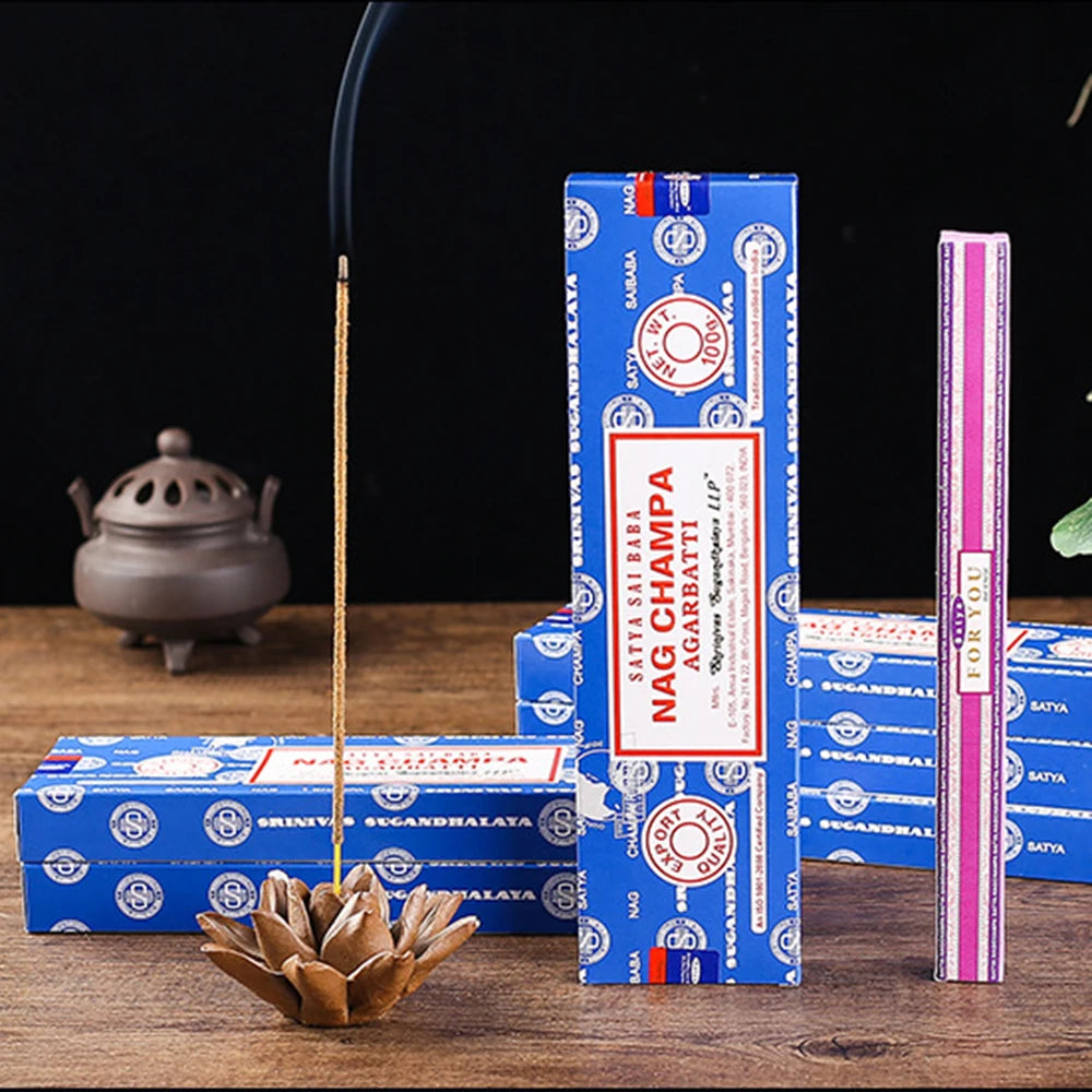 12 boxes, Indian handmade bamboo sticks incense, NAG CHAMPA natural incense, Anti-Odor, meditation, Sleep aid, home fragrance