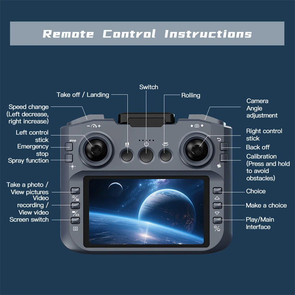 Drone Toy Gift 2026 New AE22 8K 5G infrared obstacle avoidance optical flow positioning brushless motor Oneclick spray function