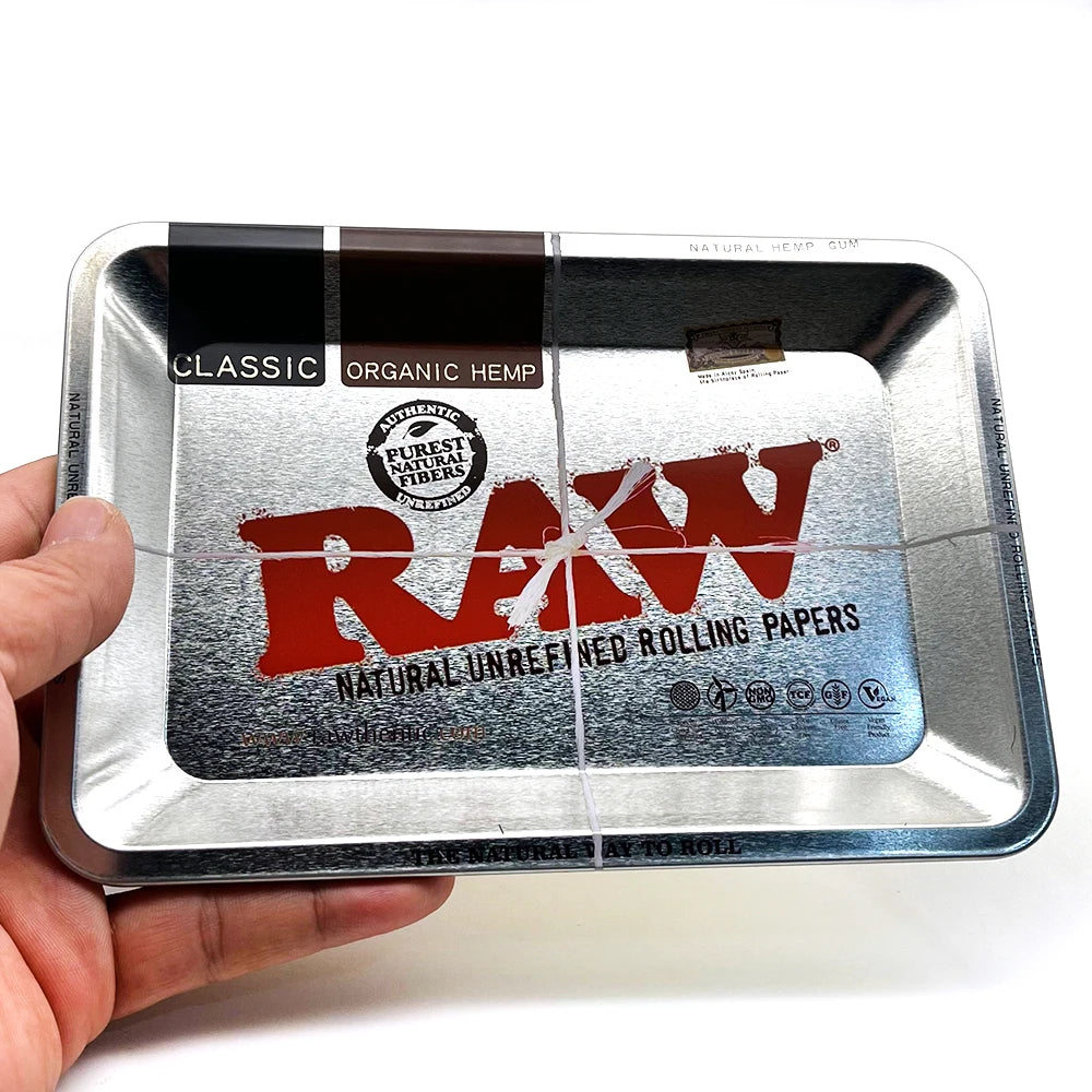 8x12.5cm Metal Tray Rolling Tobacco Container Smoking  Storage Tinplate Cigar Plate Tool Roller Case  Storage Trays