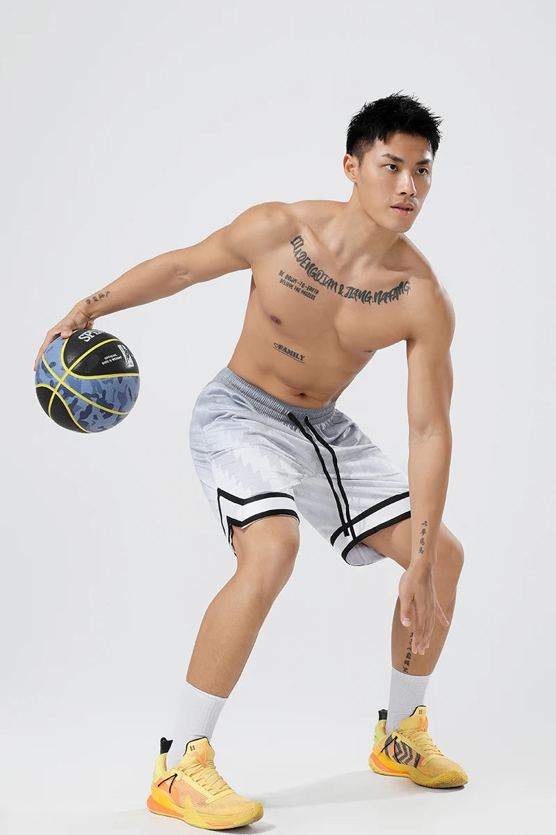 Boys Basketball Running Sports Loose Plus Size Shorts Tie With American Street Print Five Points Big Pants Gym Training
