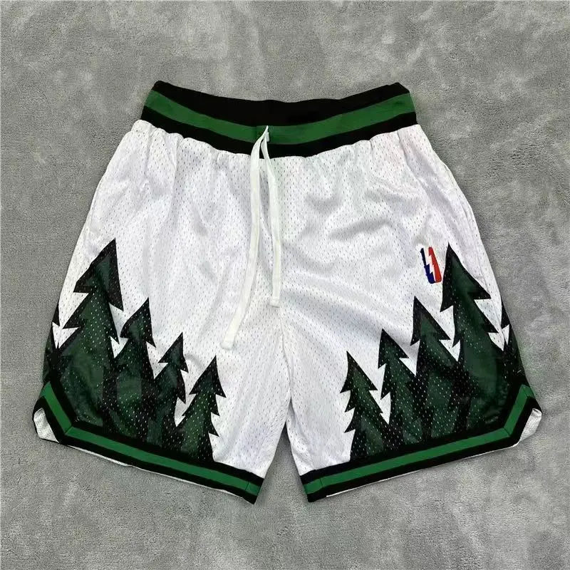 American Retro Embroidered Sports Shorts Men's Loose Casual Simple Personalized Four-point Basketball Pants Male Sportswear