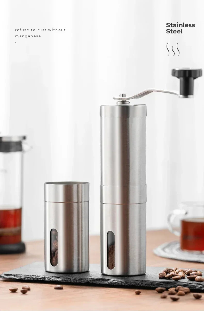 2025 Portable Stainless Steel Handmade Coffee Bean Grinder Multiple Legumes Grinder Easy To Clean Manual Coffee Grinder
