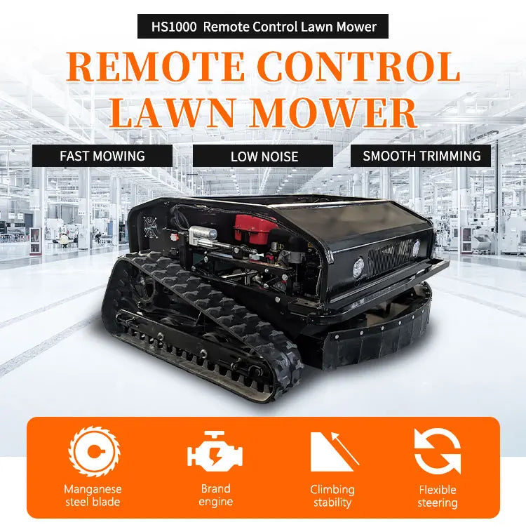 Customized High Quality 24V Grass Cutting Low Emission Remote Control Lawn Mower with CE EPA EURO5 Certificated