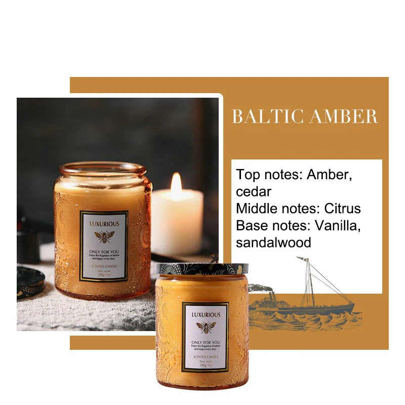 7 OZ Jar Scented Candle, Natural Soy Candle, Serenity Aromatic Candles, Home Decorative Scented Candles Gift for Friends