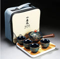 Chinese Kung Fu Tea Set Sand Ceramic Tea Set Travel Kung Fu Tea Set Gift Porcelain Purple Clay Pot Poured Ceramic Tea Set