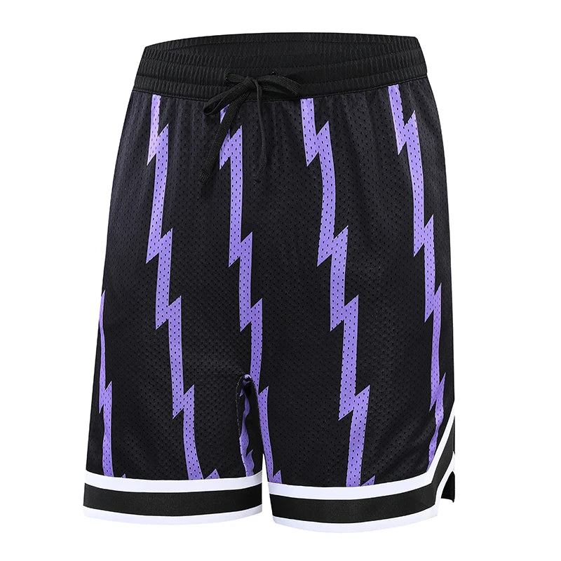 Boys Basketball Running Sports Loose Plus Size Shorts Tie With American Street Print Five Points Big Pants Gym Training