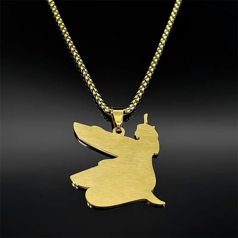 Egyptian Isis Goddess of Life Necklace for Women Men Stainless Steel Gold/Silver Color Egypt Mystery Amulet Chain Jewelry