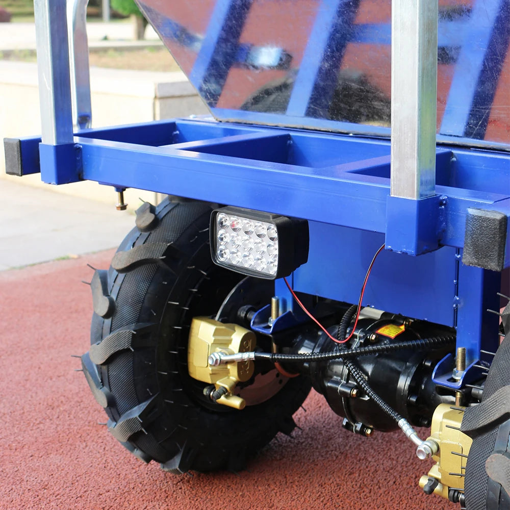 Electric Trolley Cart Agricultural 3 Wheels Wheelbarrow Home Handling Farming Orchard Hill Climbing Electric Transport Trolley