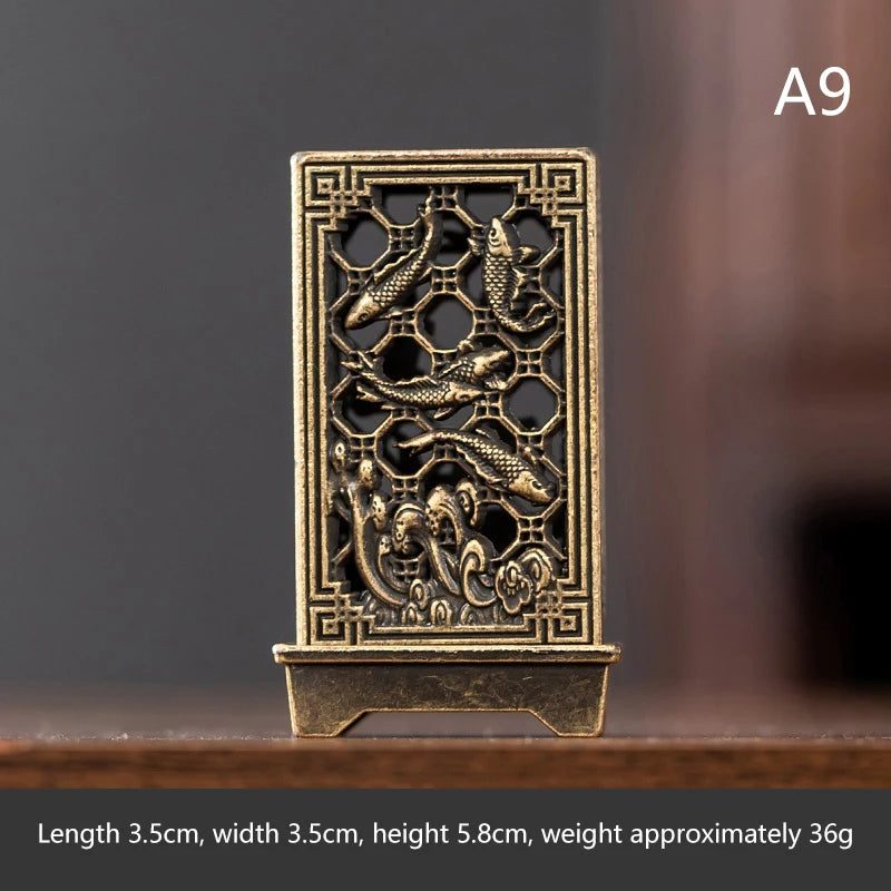 Brass Incense Burner Metal Aromatherapy Holder Unscented Ideal For Yoga Meditation Bedroom AmbianceHome Decor