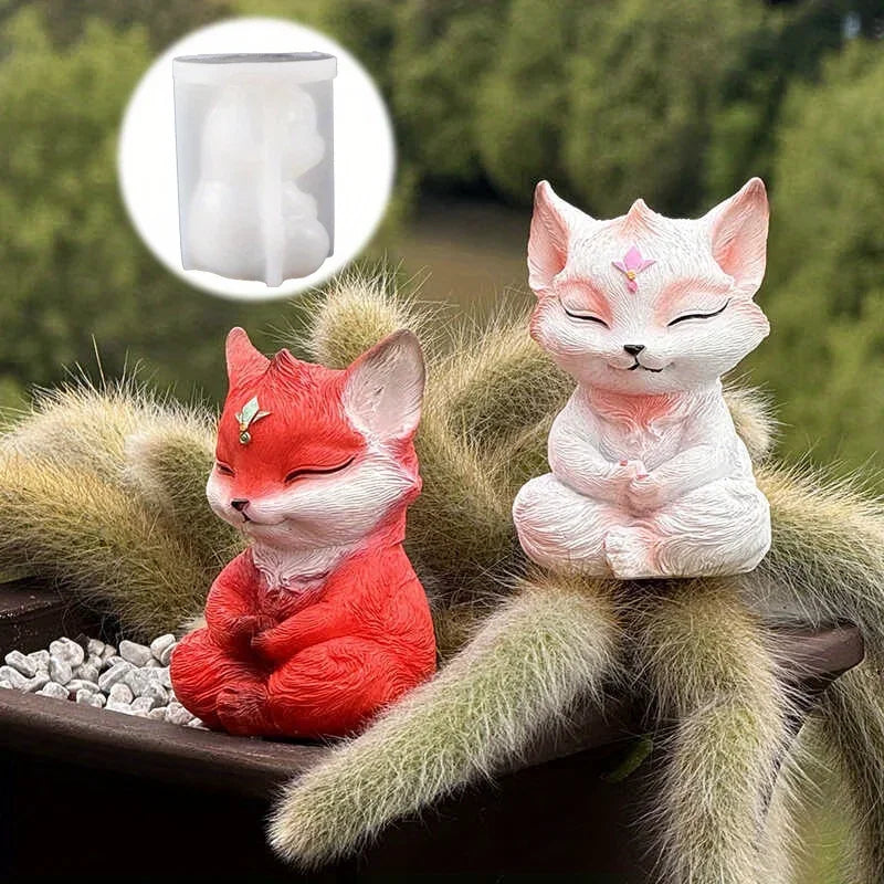 Cute Creative Animal Sculpture Succulent Decoration Statue Waterproof Simulated Garden Miniatures Figurine for Lawn Decor