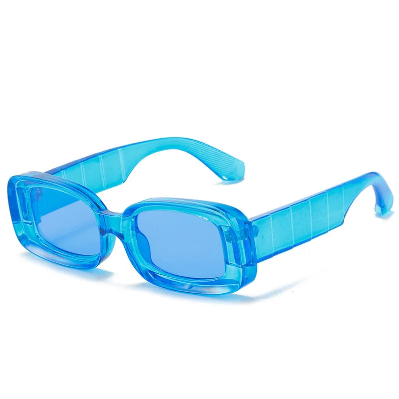 Brand Clear blue Sunglasses Men Women Retro Luxury Designer Sun glasses Vintage Shades Square Glasses Famale Oculos De Sol UV400