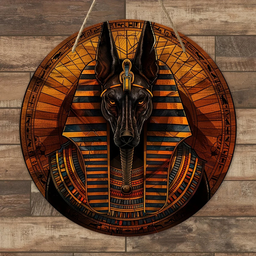 Ancient Egyptian Anubis Wall Art Sign,Rustic Acrylic, Mythical Home&Office,Man Cave Emblem,Creative Gift Idea,Room,Party Decor