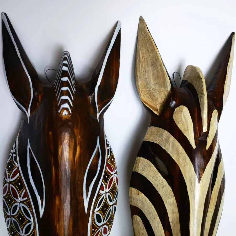 50cm Hand-Painted Vintage Wooden Wall Art  African Animal Murals in American Style Rustic Decor for Coffee Shop Bar Living Room