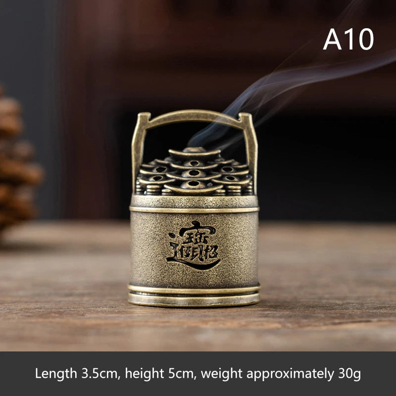 Brass Incense Burner Metal Aromatherapy Holder Unscented Ideal For Yoga Meditation Bedroom AmbianceHome Decor