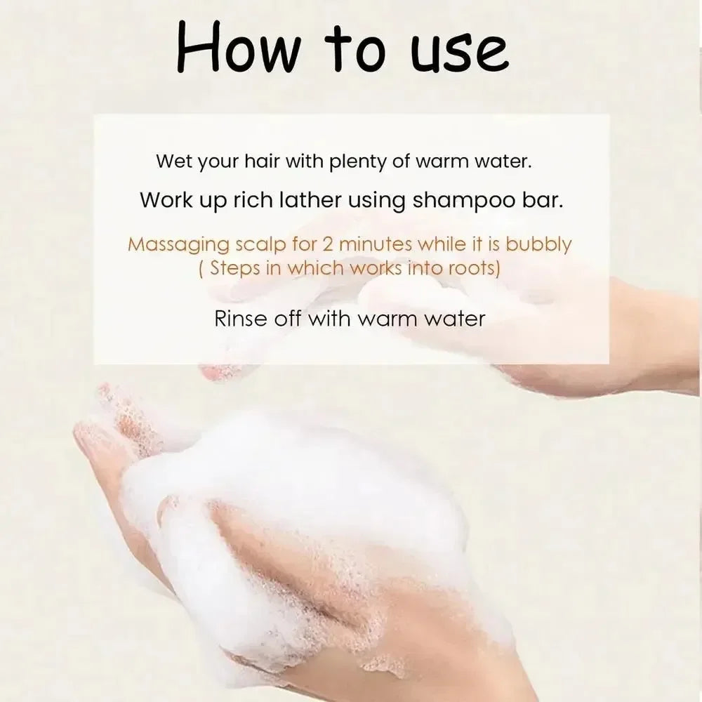 1/2/3pcs Organic Rice Shampoo Soap Bar Cleanses Oil Free Conditioning Soap Rice Water Protein Nourishing Hair Growth Soap Bar