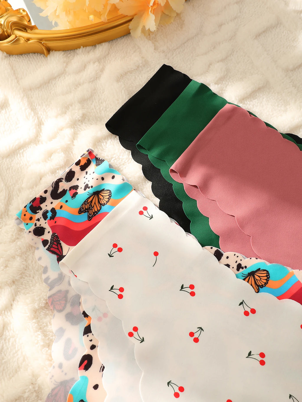 5pcs women's underwear, multi-color, seamless, sexy and comfortable bikini panties